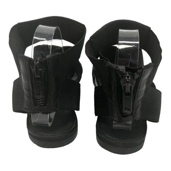 Silent Damir Doma Black Leather Stretch Gladiator Sandals Women’s 38 - Picture 4 of 12